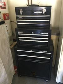 Craftsman Husky tool chest three high