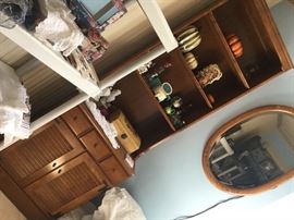 Tall but doesn’t take up much room, storage with display