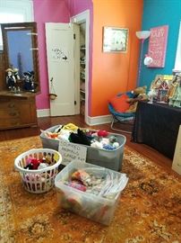 TOYS, RUG, LINENS, BOOKS, CRAFTS, DOLLS, ETC.