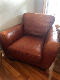 Leather club chair