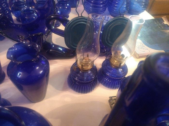 blue glass collection