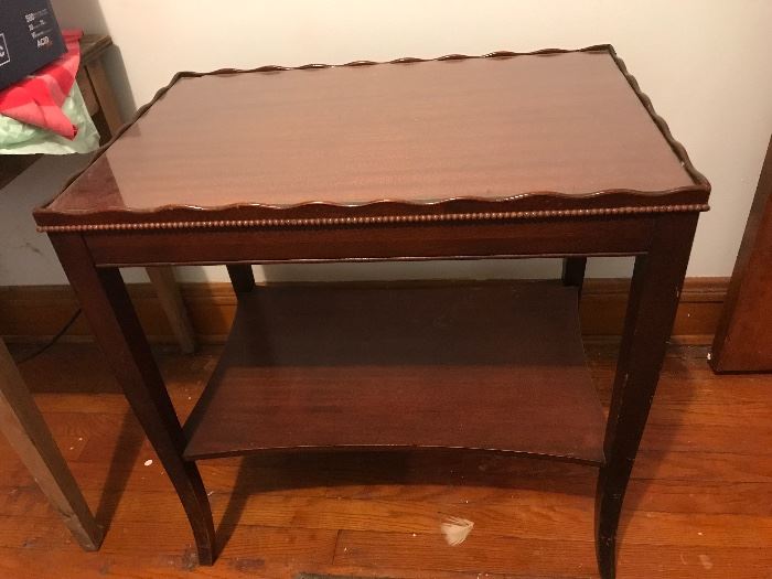 Antique pair of end tables