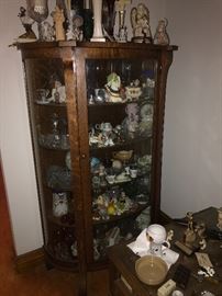Antique curio cabinet filled with treasures!