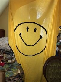 Smiley face chenile bedspreads 