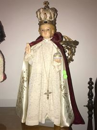 Divine Infant of Prague statue (comes with a whole wardrobe!!!)