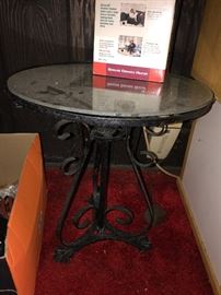 Small iron round table