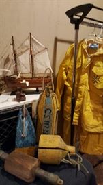 Nautical Decor, Old Buoys 
