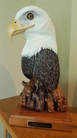 Carved Signed Eagle