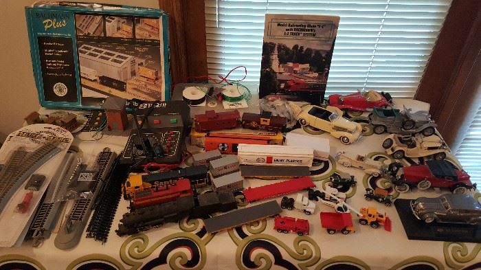 Trains and Car Collectibles.