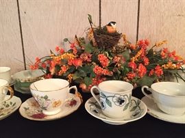 Tea Cups by Royal Albert, Royal Vale, Nasco Japan, Shefford, Queen Anne, Royal Kent, Royal Addaly, Norway, Sweeden 