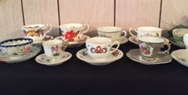 Tea Cups by Royal Albert, Royal Vale, Nasco Japan, Shefford, Queen Anne, Royal Kent, Royal Addaly, Norway, Sweeden 