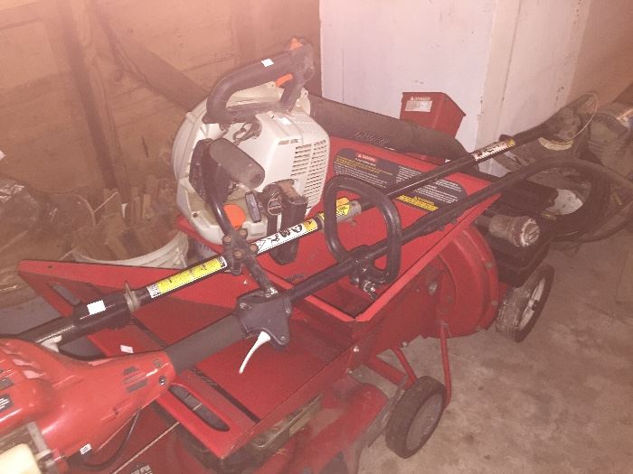 Assorted Tools, Weed Whacker, Wood Chipper