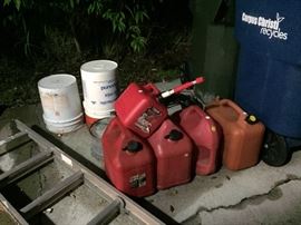 Gas Cans, Extension Ladder