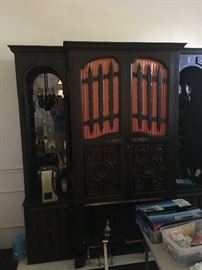 Bar, Music Player Cabinet with Fire Place