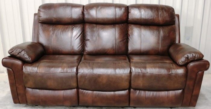 Leather Italia motion reclining sofa