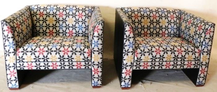 Mid mod pair arm chairs