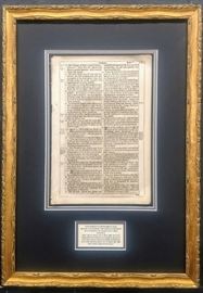 1715 Martin Luther bible leaf