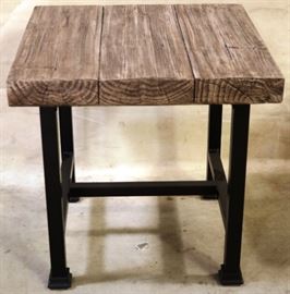 Accents Beyond scraped wood table