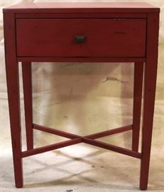 Accents Beyond crimson 1 drawer table