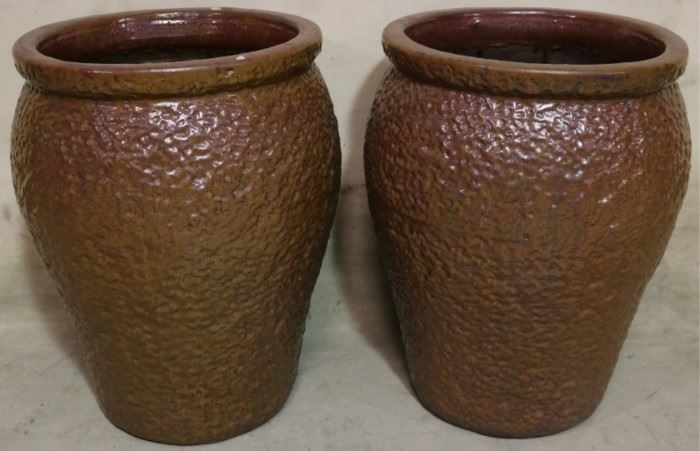 Massive pair pottery pots