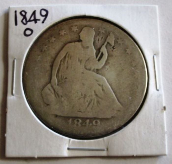 1849 O Seated Liberty silver coin