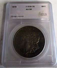 1878 AU-50 Morgan Silver Dollar