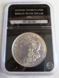 1921 UNC Morgan Silver Dollar
