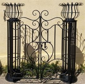 Metal gate w/ planters