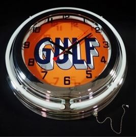 Gulf neon clock