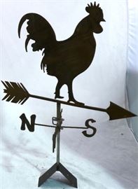 Rustic rooster weathervane