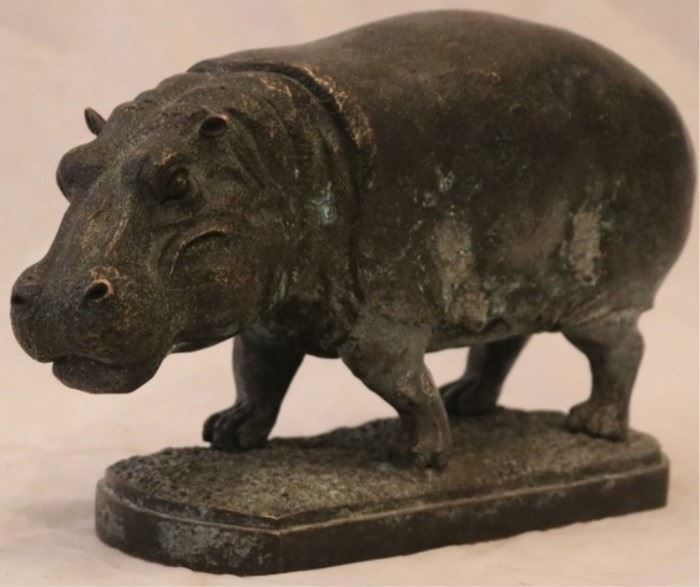 Marge Carson bronze hippo