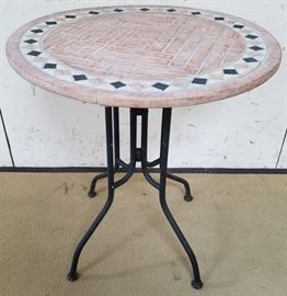 Iron base patio table