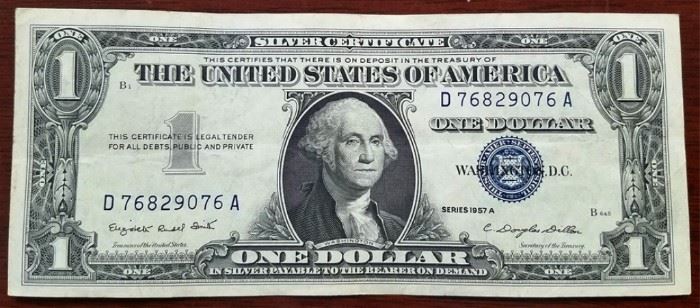 100 Blue seal silver certificates