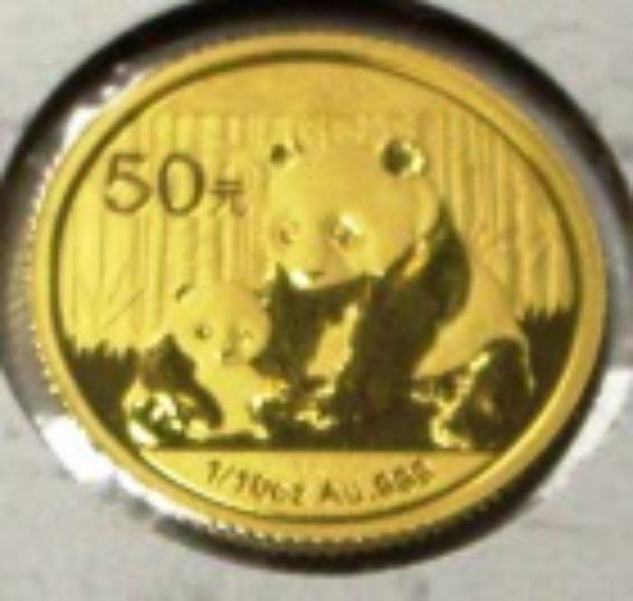 2012 China 1/10 oz gold coin