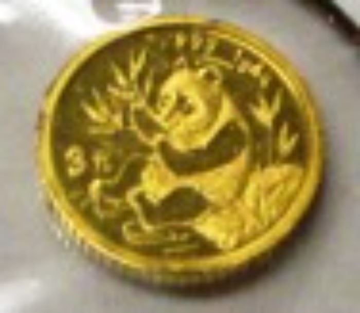 1991 China gram gold coin
