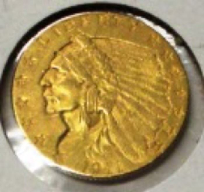 1911 $2.50 Indian gold coin