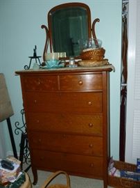 Antique chest w/mirror