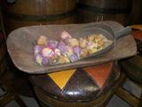 Primitive wood bowl and scoop
