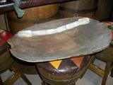 Primitive wood bowl with old repair