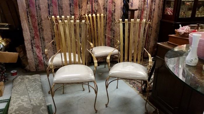 Set of 4 Wrought Iron Chairs