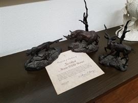 Franklin Mint bronze sculptures