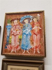 Listed artist - original oil on masonite - Gertrude Barrer (1921-1997)