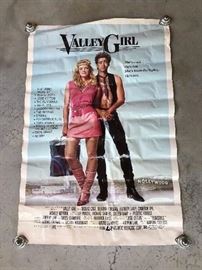 Valley Girl...1 of the 36 Vintage Posters Available at this sale!! They are from the Victoria Theater on Caroline Street in Fredericksburg,Va. They were mailed to the theater ,to be displayed in the marquee. They were usually thrown away ,but a family member worked there & saved them!