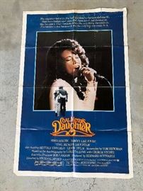 Coal Miner's Daughter...1 of the 36 Vintage Posters Available at this sale!! They are from the Victoria Theater on Caroline Street in Fredericksburg,Va. They were mailed to the theater ,to be displayed in the marquee. They were usually thrown away ,but a family member worked there & saved them!