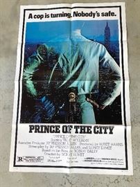 Prince of the City.1 of the 36 Vintage Posters Available at this sale!! They are from the Victoria Theater on Caroline Street in Fredericksburg,Va. They were mailed to the theater ,to be displayed in the marquee. They were usually thrown away ,but a family member worked there & saved them!