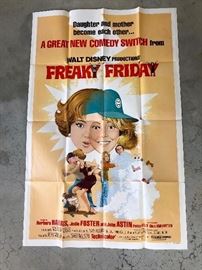 Freaky Friday...1 of the 36 Vintage Posters Available at this sale!! They are from the Victoria Theater on Caroline Street in Fredericksburg,Va. They were mailed to the theater ,to be displayed in the marquee. They were usually thrown away ,but a family member worked there & saved them!