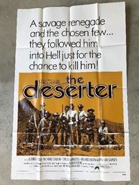The Deserter...1 of the 36 Vintage Posters Available at this sale!! They are from the Victoria Theater on Caroline Street in Fredericksburg,Va. They were mailed to the theater ,to be displayed in the marquee. They were usually thrown away ,but a family member worked there & saved them!