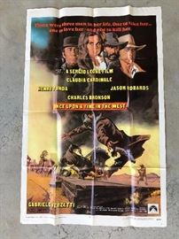 Once Upon a time in the West...1 of the 36 Vintage Posters Available at this sale!! They are from the Victoria Theater on Caroline Street in Fredericksburg,Va. They were mailed to the theater ,to be displayed in the marquee. They were usually thrown away ,but a family member worked there & saved them!