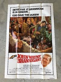 John Wayne Brannigan...1 of the 36 Vintage Posters Available at this sale!! They are from the Victoria Theater on Caroline Street in Fredericksburg,Va. They were mailed to the theater ,to be displayed in the marquee. They were usually thrown away ,but a family member worked there & saved them!