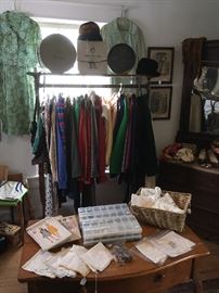 Antique & Vintage Ladies Clothing!!! Buttons,Patterns, Hanki's, Shoes, Purses,etc...